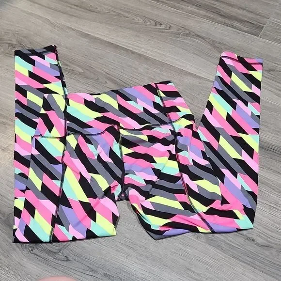 Victoria Secret VSX Knockout Neon Geometric Tight Leggings - Picture 6 of 7